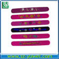 Unique Silicone Slap Bracelets with multi-color Printed Pattern